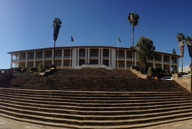 Tintenpalast is home to Namibia’s national council and parliament. Its name means ‘ink palace’
